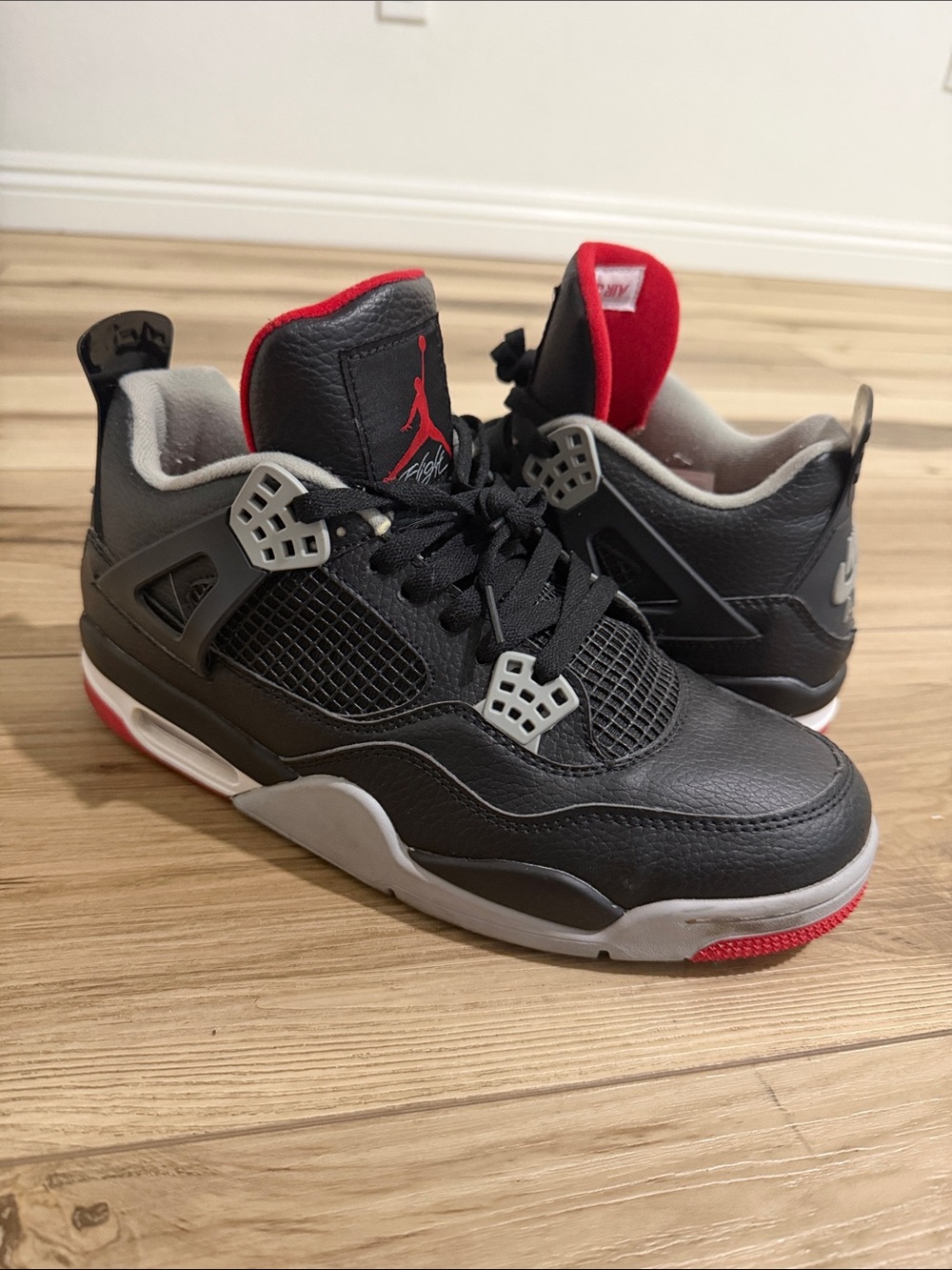 Jordan Men Black/Red/Gray Retro Style Sneakers